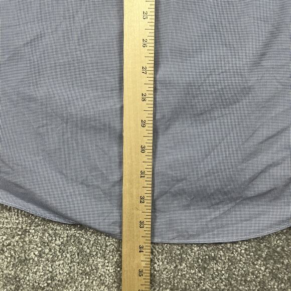 Brooks Brothers Dress Shirt Mens 17 4 5 Non Iron Button Down Cotton Blue - Picture 9 of 12